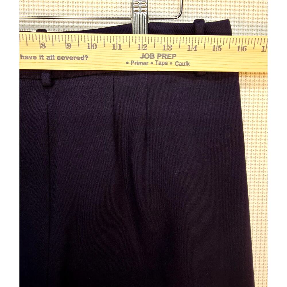 Talbots Wide Leg Sailor Pants Navy Blue Gold‎ Button Crop Size 10 Trouser Crepe - Picture 11 of 11